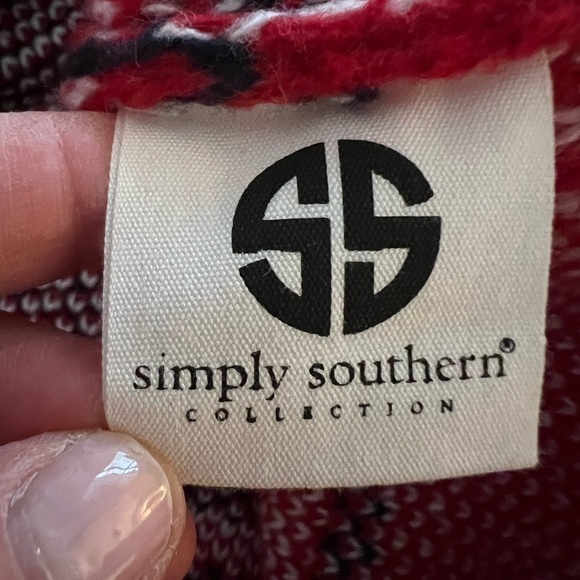 Simply Southern quarter zip deer winter sweater oversized sz L womens skiing - Picture 6 of 12